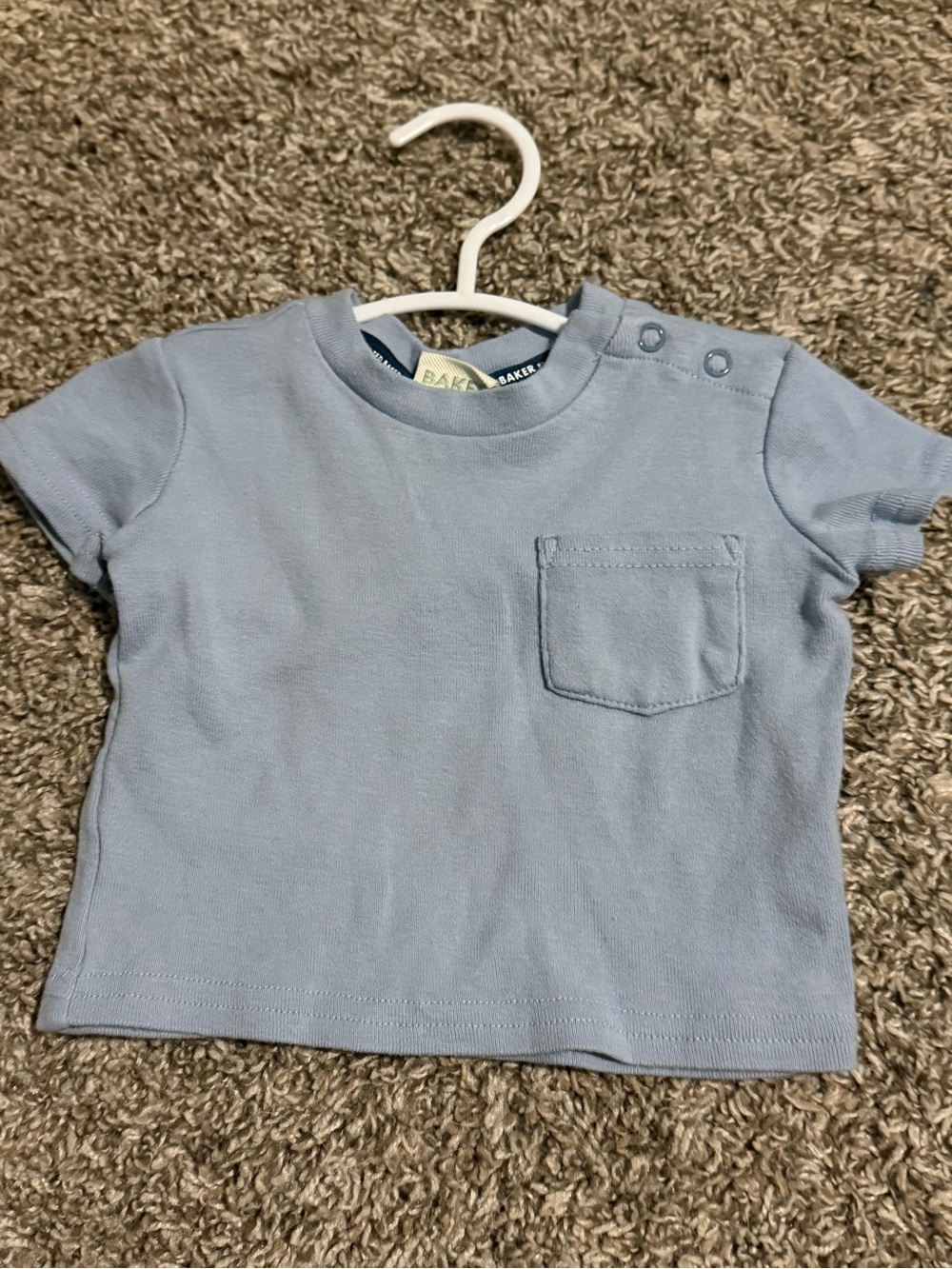 Ted Baker Light Blue Short Sleeve Pocket Tee